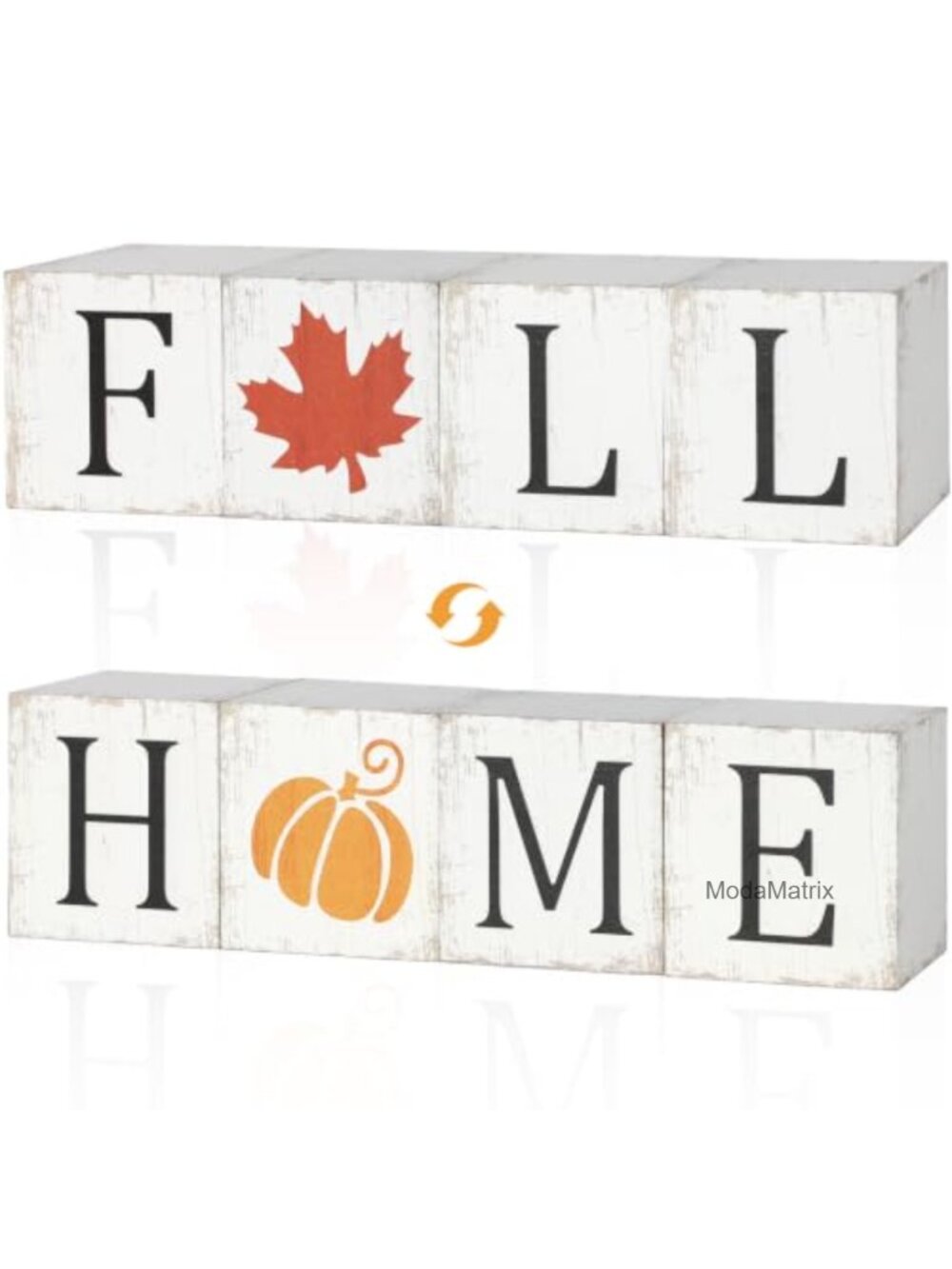 Wooden Fall Decor Blocks Set Farmhouse Tabletop Sign